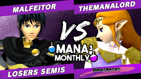 Mana Monthly 3 - Malfeitor (Marth) vs TheManaLord (Zelda) Smash Melee Tournament