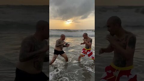 Bugoy na Koykoy Playing Shoulder Tap Drill At The Beach