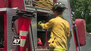 Firefighters head to the farm for training