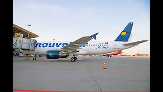 Руление Airbus A320 TS-INC после приземления в Луково из Туниса