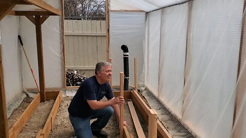 Building A Seedling Table In My Geothermal Greenhouse - Part 1