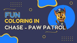 Coloring in Chase from Paw Patrol