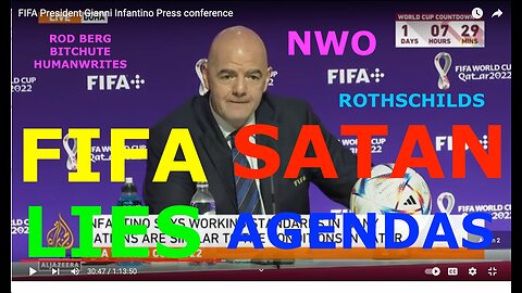 INFANTINO QATAR FIFA SPEECH IS JUST MORE NWO ROTHSCHILD ZIO CABAL MIND CONTROL RHUBBISH! EVIL LIES!!