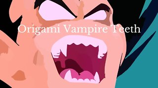 Origami Vampire Teeth (Dracula) - DIY Easy Paper Crafts