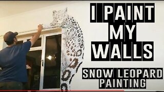 I Paint My Walls | Snow Leopard Painting Time lapse