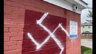 Spray painted swastikas discovered Monday in Elvatontown community