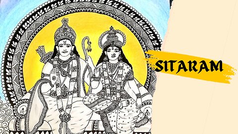 Ram Sita Art | Rama Sita Drawing | How to Draw Mandala Art of SitaRam