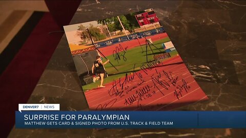 Record-setting Littleton runner with cerebral palsy gets surprise from Olympians