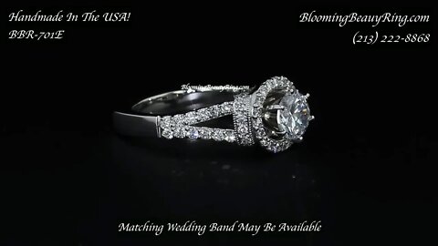 BBR-701E Diamond Engagement Ring By BloomingBeautyRing.com