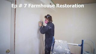 Can you fix / Cover Paneling with only Drywall Compound? Farmhouse Renovation // The Homestead #7