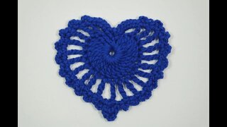 How to crochet heart motif free written pattern in description