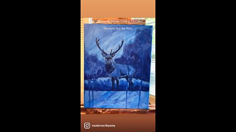 Painting A Majestic Elk God Created, Acrylic Art, How to Paint Progress Photos, Elk Deer Art