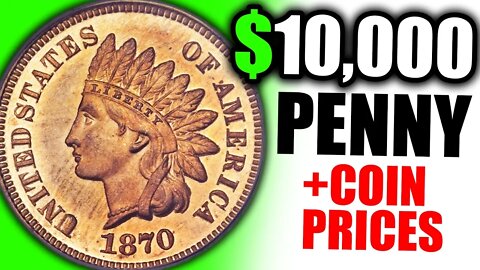 SUPER RARE COINS WORTH MONEY - EXPENSIVE PENNY COINS 1870 INDIAN HEAD PENNY