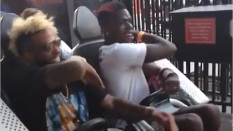 Odell Beckham Jr & Paul Pogba Hit the Milly Rock Dance on a Roller Coaster