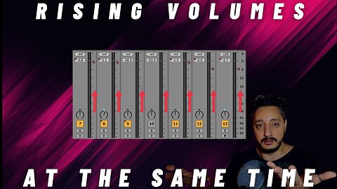 Increase multiple volume channels at the same time (Mastering preparation) #ableton