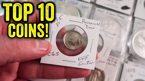 TOP 10 COINS FROM MY COIN COLLECTION - MODERN ERROR COINS WORTH MONEY!!