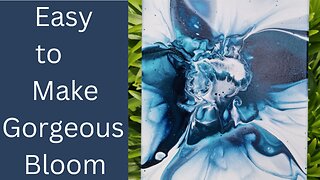 Easy to make Gorgeous Bloom 😍#pouringacrylics #haappyflow #blue