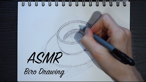 ASMR Quietly Sketching Next to You (No Talking) | Biro Drawing Tea Cup