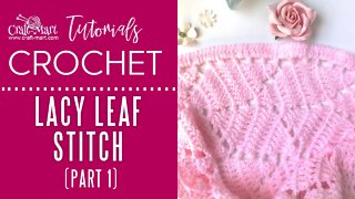 Lacy Leaf Crochet Stitch and Baby Blanket Tutorial (part 1)