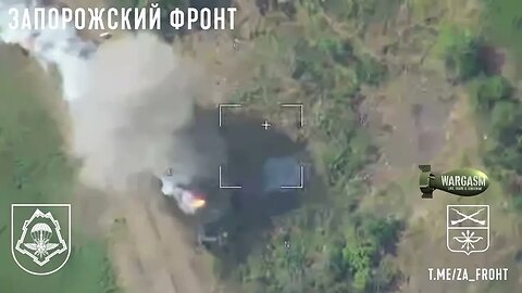 Russian 'Lancet' kamikaze drone whacks a 'Bradley' in Zaporozhye