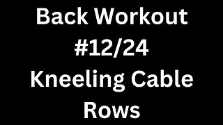 Back Workout 12/24