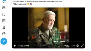 🟨 Mike Cohan , “我對俄羅斯入侵主權國家烏克蘭感到憤怒。 順便說一句，我曾在越南戰爭中服役。 我們美國也入侵了一個主權國家。 當越南人逼迫我們時，我們使用了橙劑。 我是英雄” 🟨