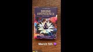 March 5th oracle card: signs