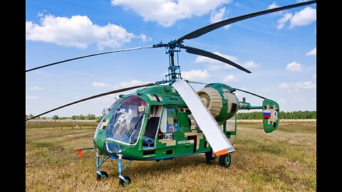 Kamov Ka-26 helicopter is one of attractions in Pervushino airfield in Ufa
