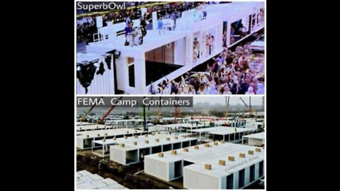 Superbowl stage resembles F£MA camp containers...