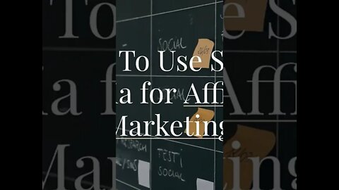 How use Affiliate marketing?