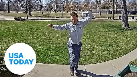 Mailman doesn't miss the opportunity to boogie on camera | USA TODAY