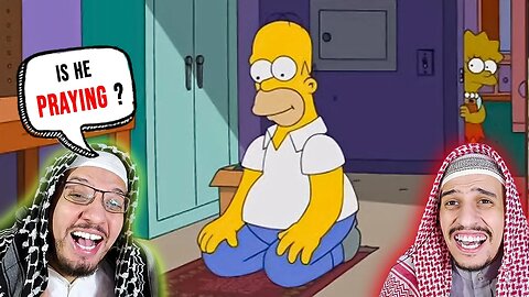 Arab Muslim Brothers Reaction To The Simpsons -Homer as a Muslim.