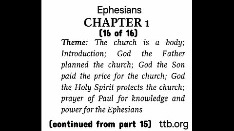 Ephesians Chapter 1 (Bible Study) (16 of 16)