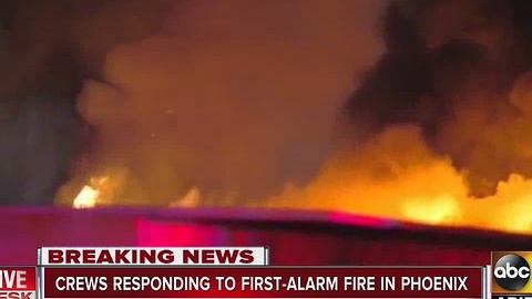 First-alarm fire in Phoenix Monday morning near the SR 143 and University Dr