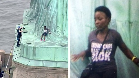 Congolese immigrant arrested for climbing Statue of Liberty