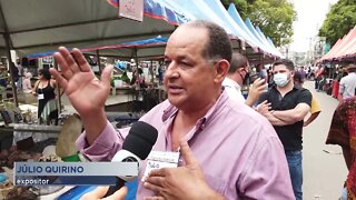 Teófilo Otoni: começou o encontro nacional de garimpeiros na praça Tiradentes