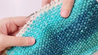 🧶How to knit simple purl stitch