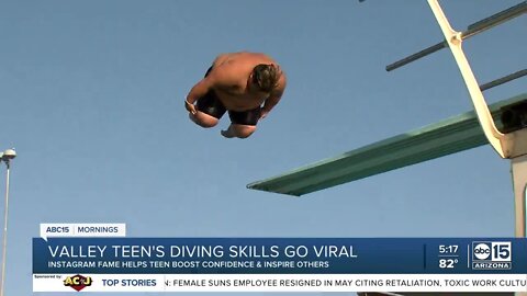 Valley teen diving skills go viral