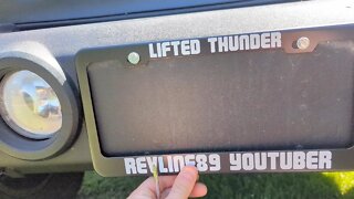 Lifted Thunder: Custom Made Stainless Steel License Plate Frame Auto Car Accessory