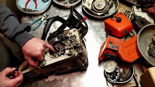 Stihl 036 & MS360 Part 3 of 6 Junk yard find - Oiler and tube installation