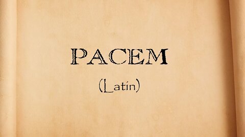 Oração pela paz em Latim