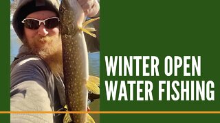 Michigan fishing / Winter Open Water Fishing / Pike, Perch, Bass & Carp / River Pike Fishing