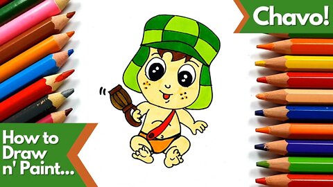 How to draw and paint Baby El Chavo