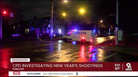 Cincinnati police investigating several early morning New Year's Day shootings