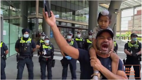 "You Serve Us" Victorians Protest Outside Police HQ in Melbourne