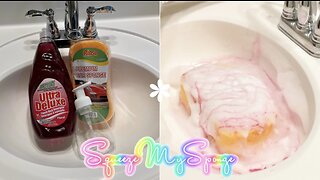 DIY Dollar Tree Red Foaming Dish Detergent Soap LA's Totally Awesome Hack + Squeeze My Sponge