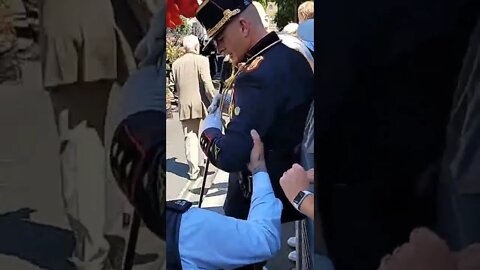 Belgian soldier faints at the Cenotaph #Cenotaph