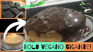 Bolo Vegano [SUPER FÁCIL] GIGANTE - Sem ovos - *Segredinho*