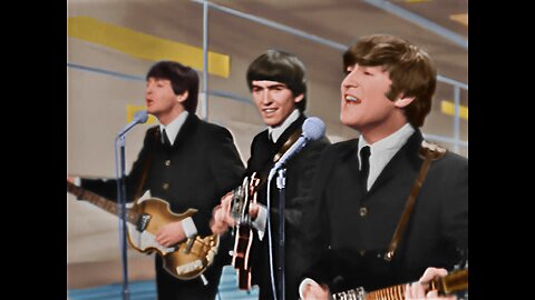 The Beatles - I Want To Hold Your Hand (Ed Sullivan, 2/9/64) [COLORIZED, UNCENSORED]