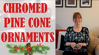 🟩🌲 CHROMED PINE CONE ORNAMENTS 🌲🟩 | BUDGETSEW | VLOGMAS DAY #5 #vlogmas #christmas #sewing